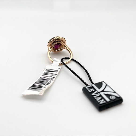 Le Vian 14KT Rhodolite Smoky Quartz Diamond Ring - Picture 4 of 7